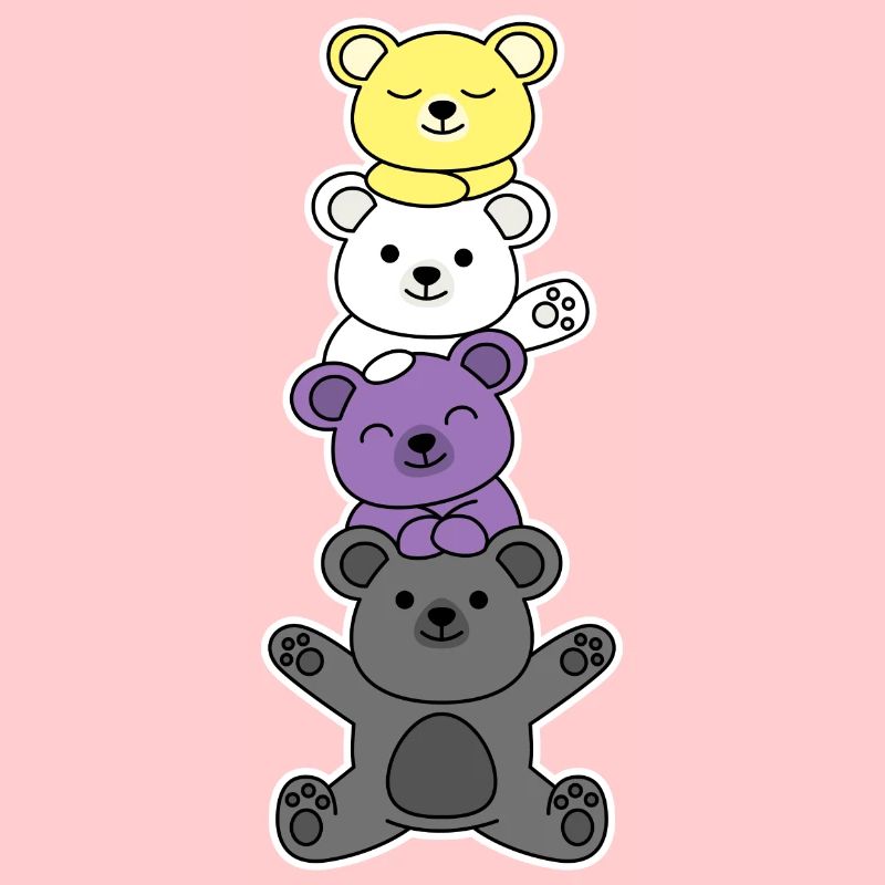Conception d’ours de drapeau non binaire pour de fiers enbys