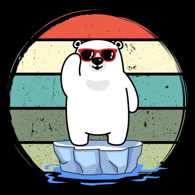 eisbader winterbader winterschwimmer eisbär retro