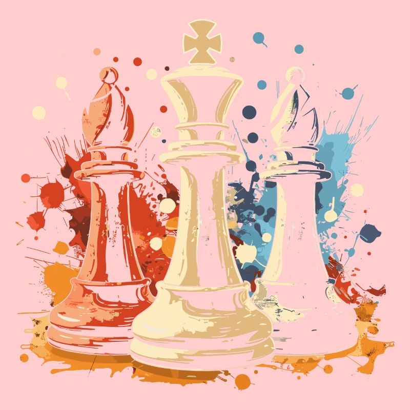 Graffiti de l’évêque et du roi des échecs