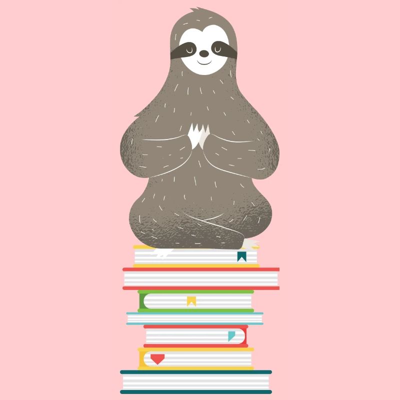 Sloth Bookworm Reader Geschenkidee