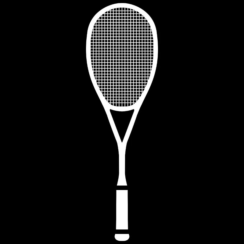 Squash Tennis Racket Split White