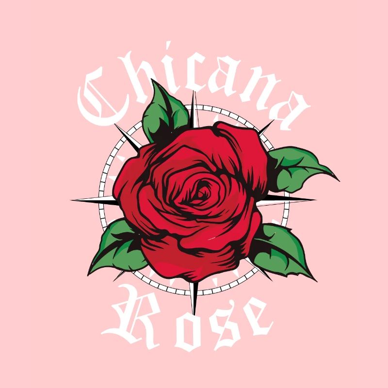 Chicana Rose Alte Schule Rote Rosen Chicana