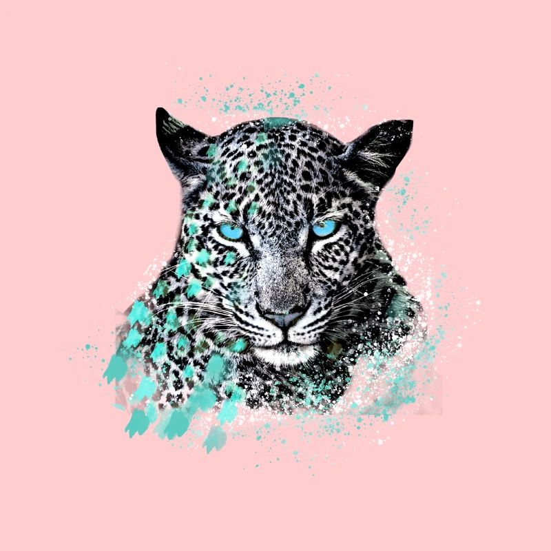 Léopard, Chat, Wildcat, Graffiti, Peinture, Menthe