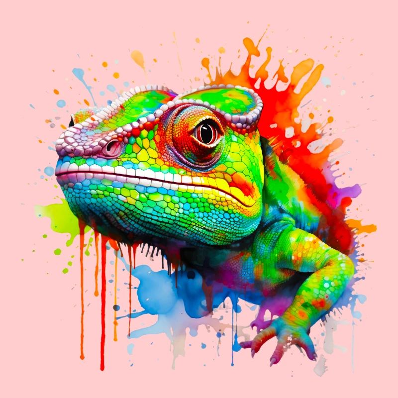 Caméléon en couleurs