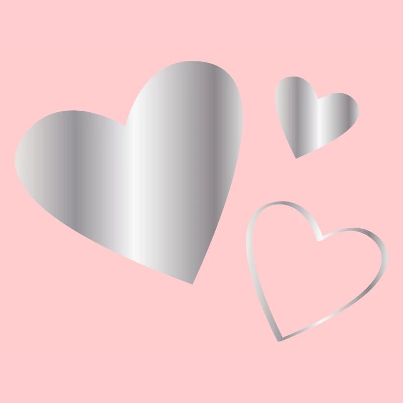 Herzen silber