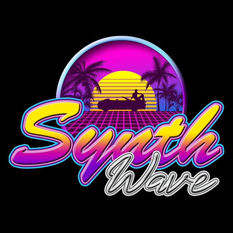 Synth-Wave Music Neon-Vibe Electrowave sunset
