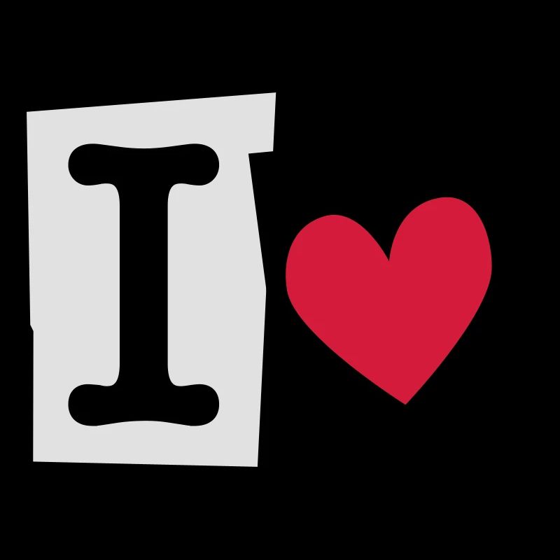 I Love (cutter font)