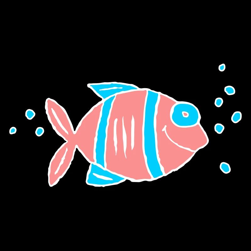 Poisson Cichlide Eau Mer Graffiti Dessin