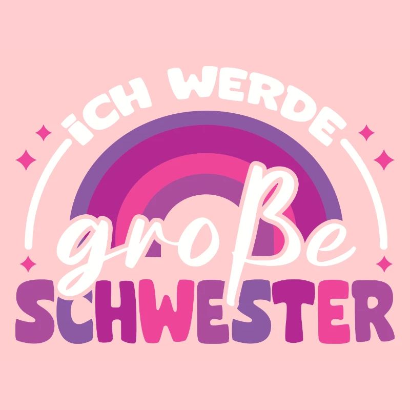 ich werde große schwester lila regenbogen