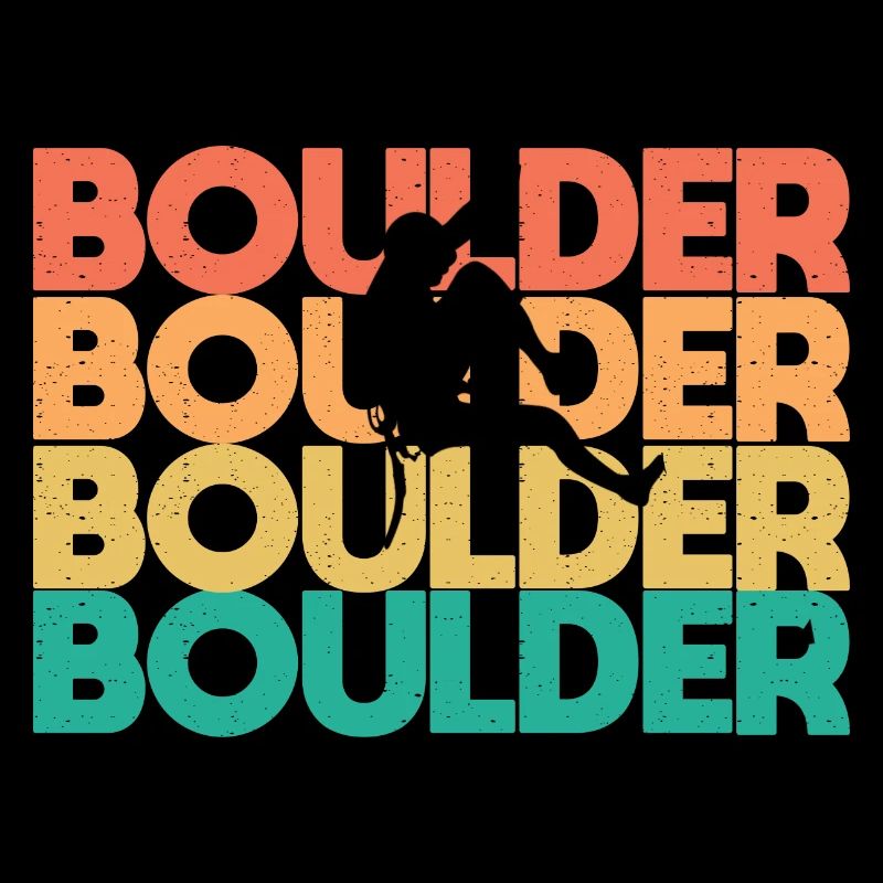 Retro Boulder Vintage Boulderer Kletterer