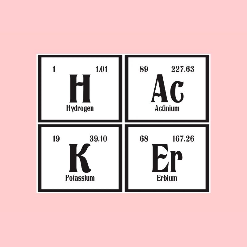 | hacker Tableau périodique des éléments
