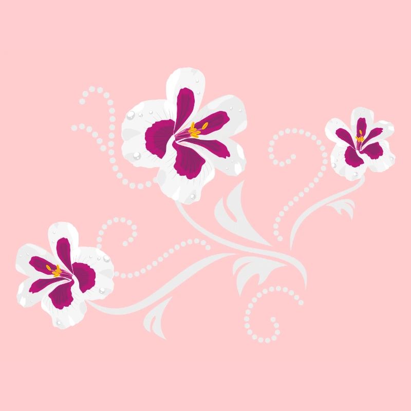 Stilisierte Pelargoniumblüten