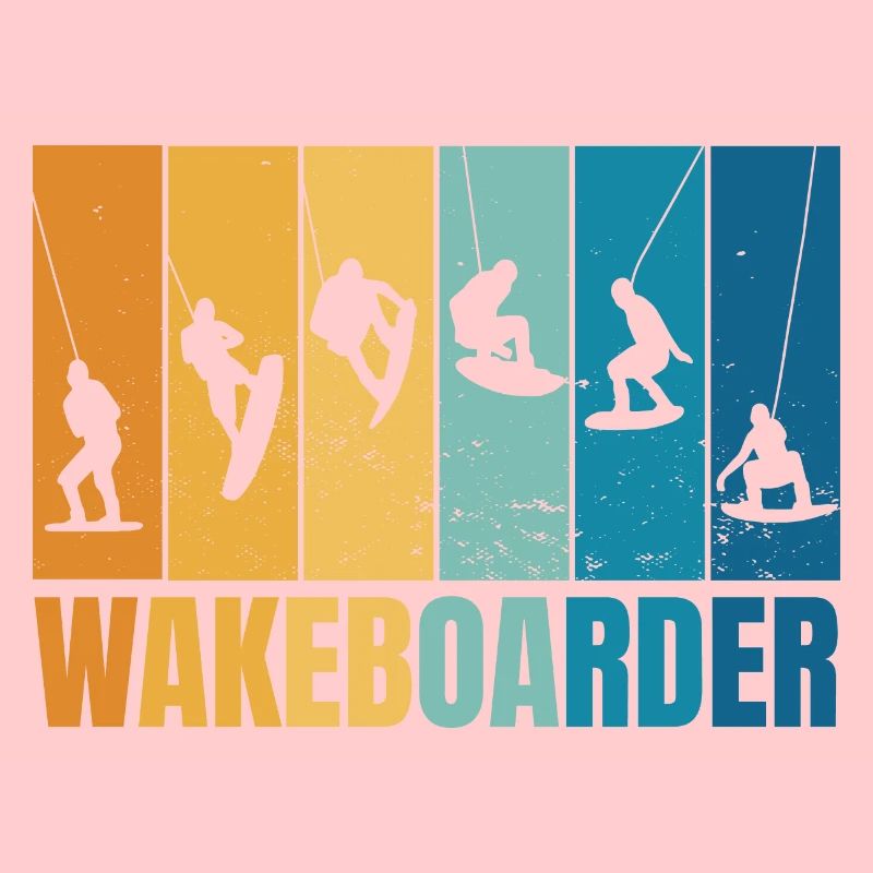 Wakeboard-Silhouetten