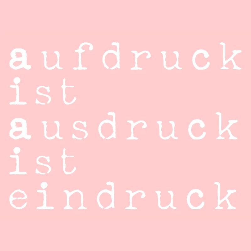 Imprint is expression is impression pun white