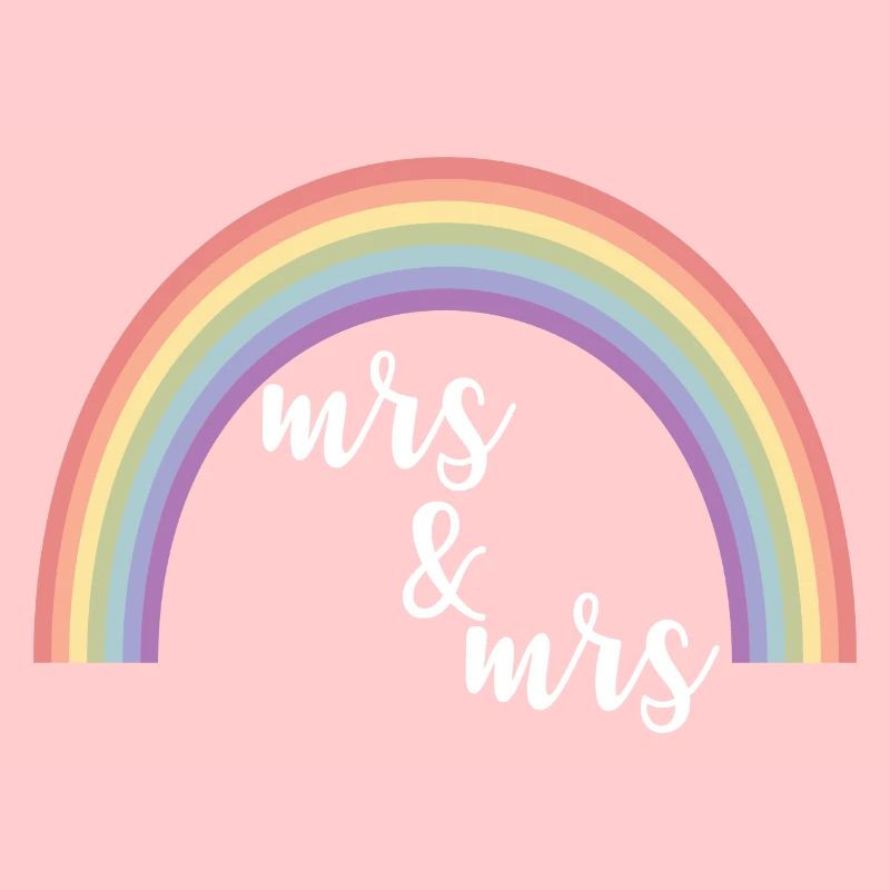 Rainbow Stripes Mrs et Mrs