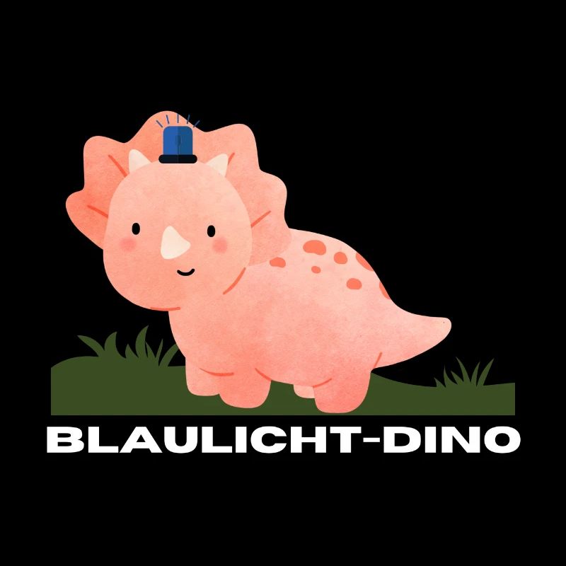 Blaulicht-Dino im Gras | Geschenk, Triceratops
