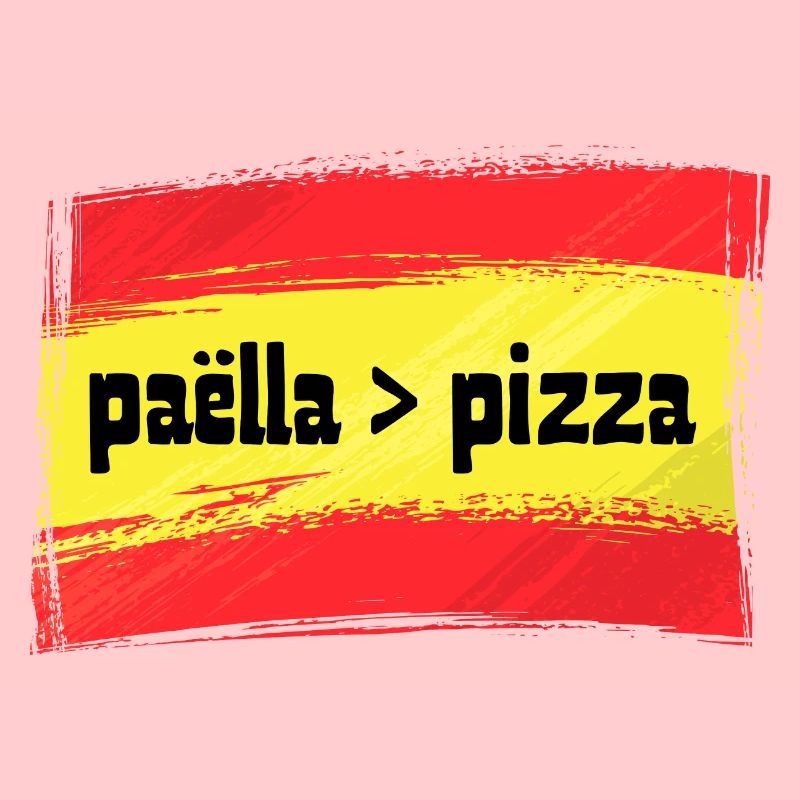 Drapeau Espagnol Espagne Paella supérieur à Pizza