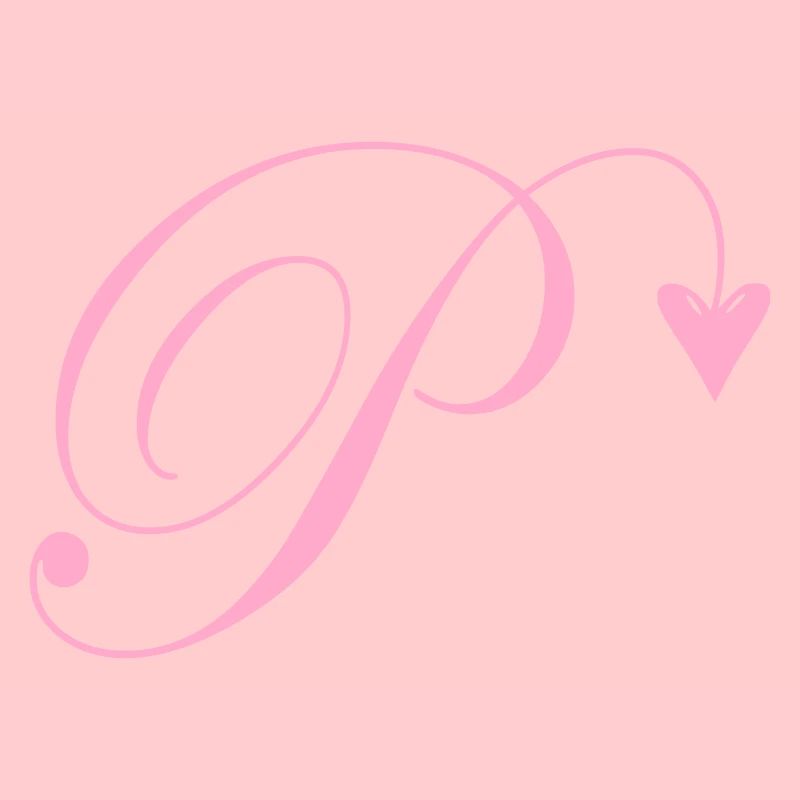 Monogramme P Coeur Vigne