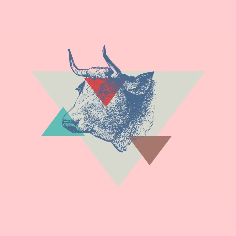 Conception de triangle de vache
