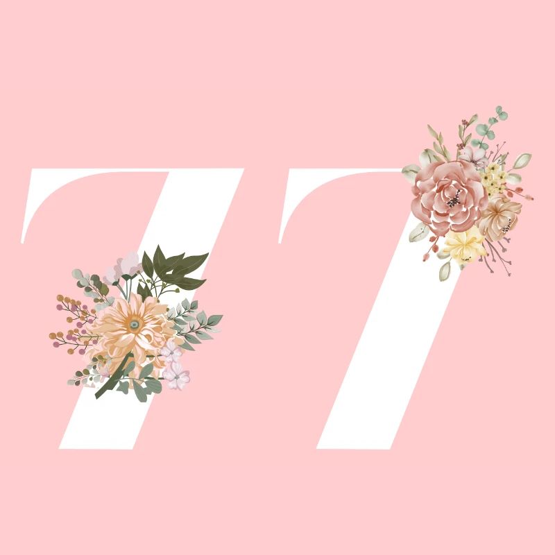 77e anniversaire fleuris (Cadeau de 77 ans)
