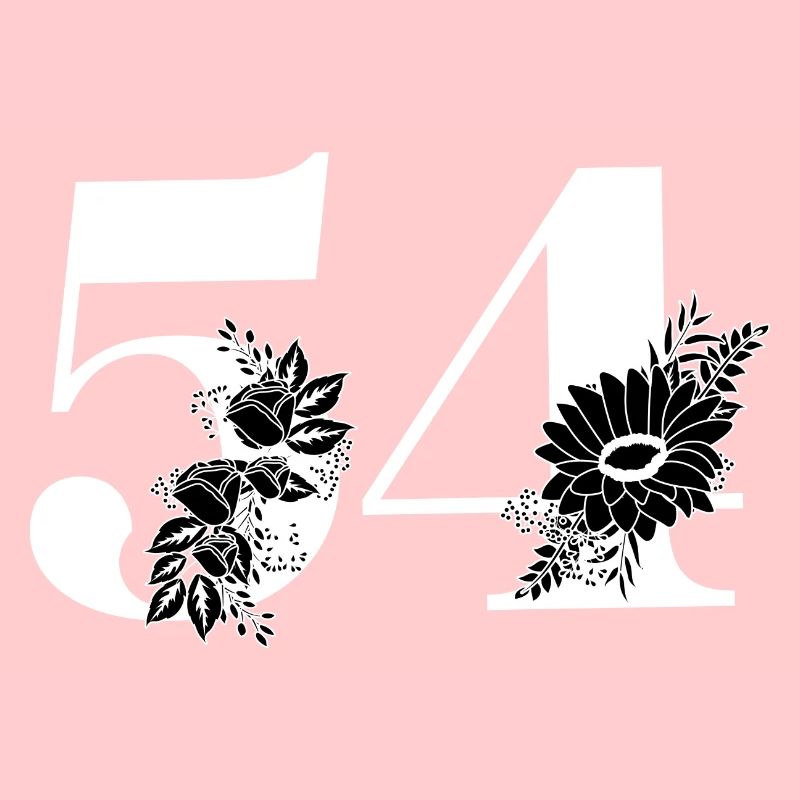 Nummer 54 Schwarze Blumen - 54. Blumengeburtstag