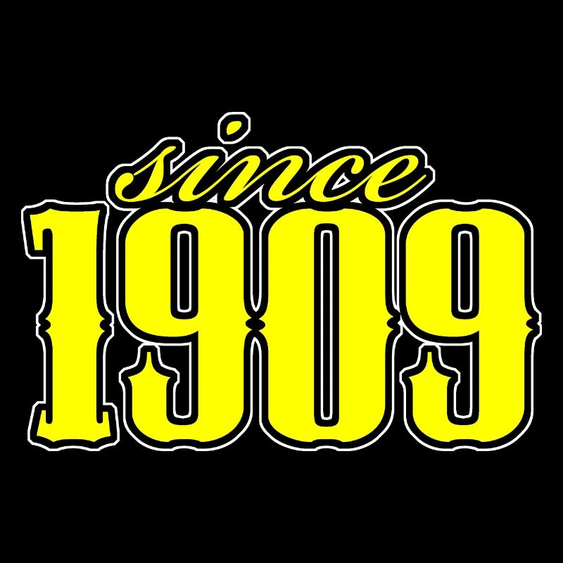 since 1909 (yellow)