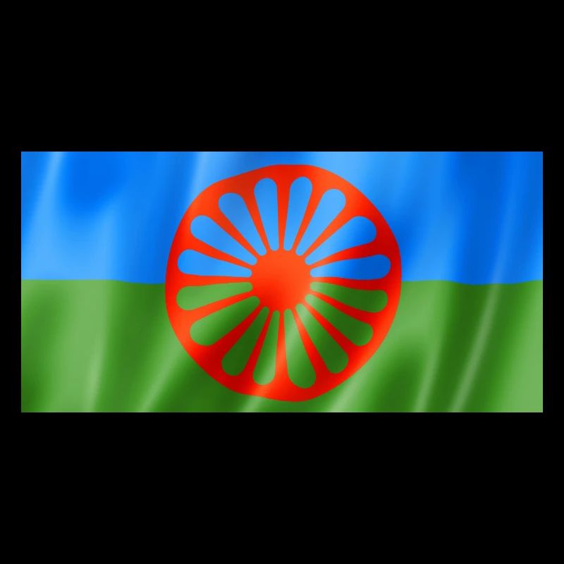 Roma and Sinti Flag - Fluttering Design