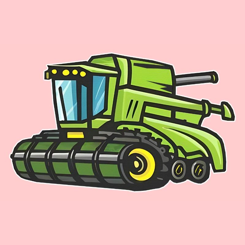 moissonneuse-batteuse verte