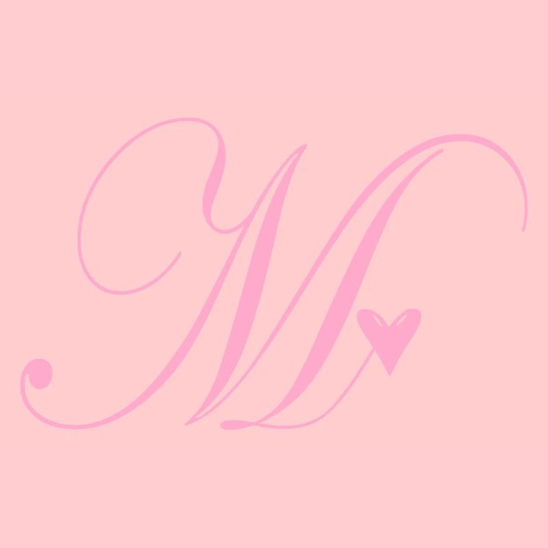 Monogramm M Herz Ranke