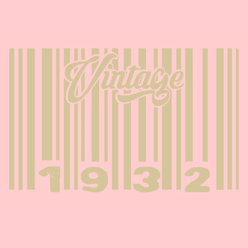 vintage 1932 Code barre 1932: Année 2025.
