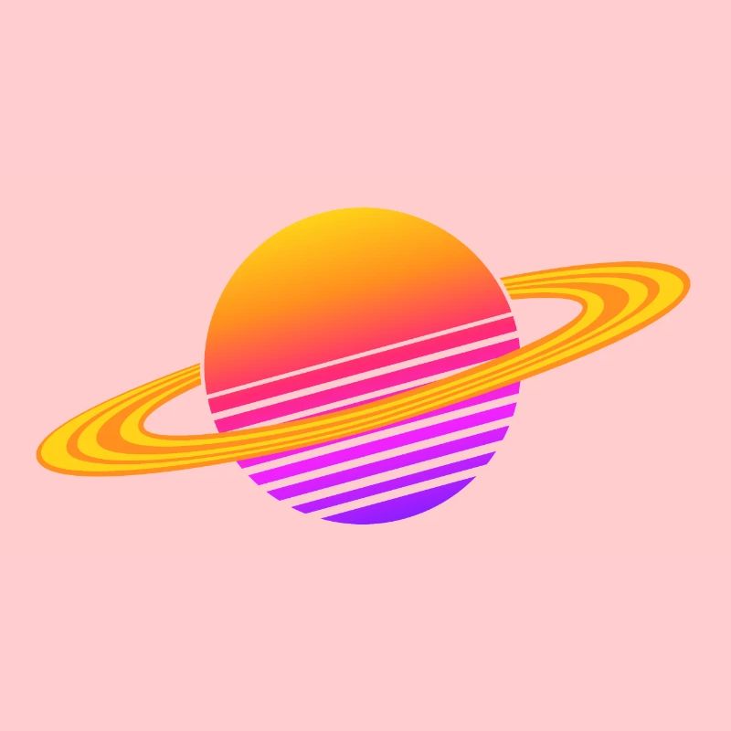 Synthwave Saturne