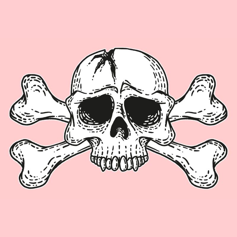skull with bones
