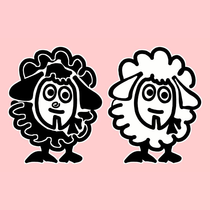 Les deux moutons - jumeaux