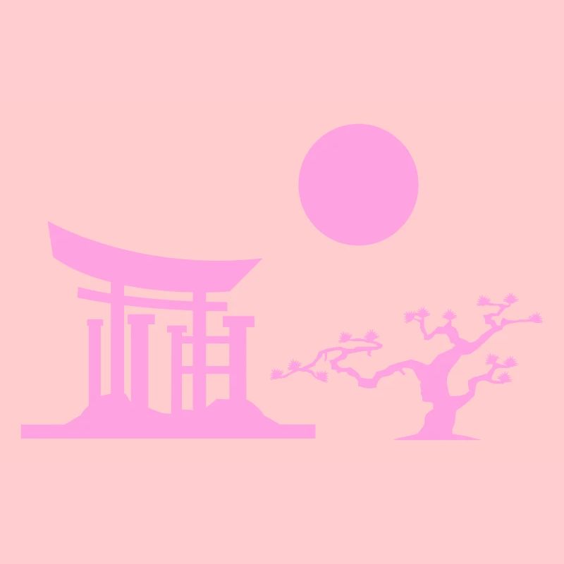 japan gate silhouette