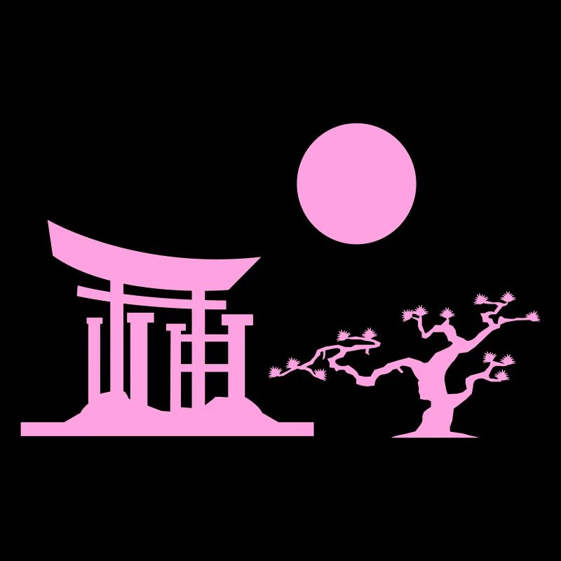 japan gate silhouette