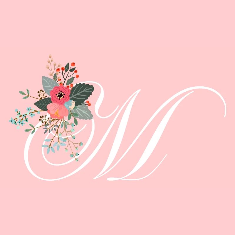 Lettre m fleuris