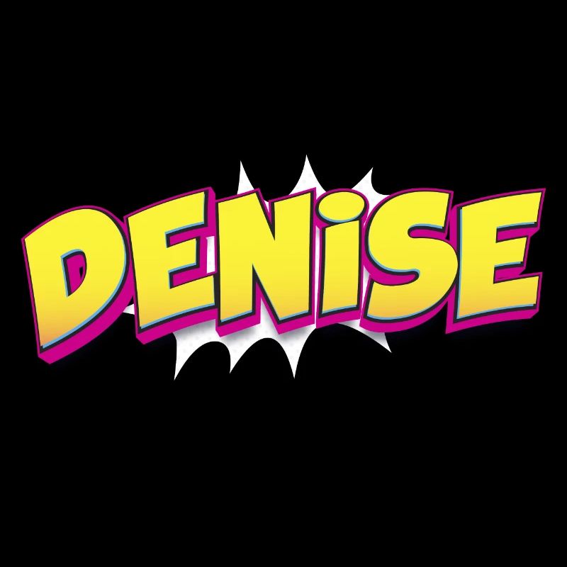 Denise Benutzerdefinierter Name Comic Book Stil Pop Art,