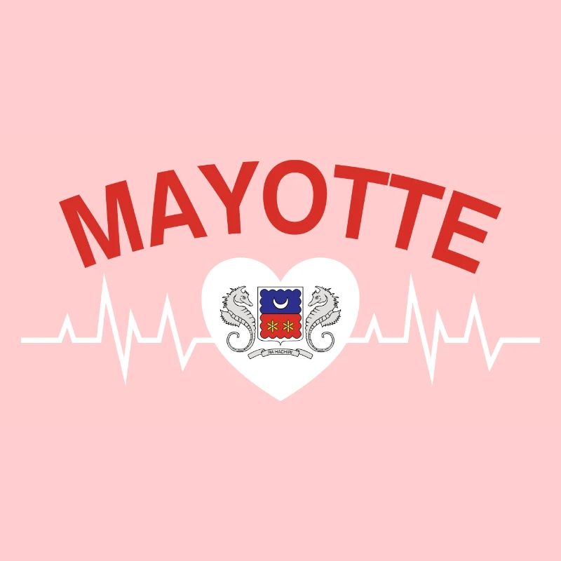 gift idea graphic design map of Mayotte 976