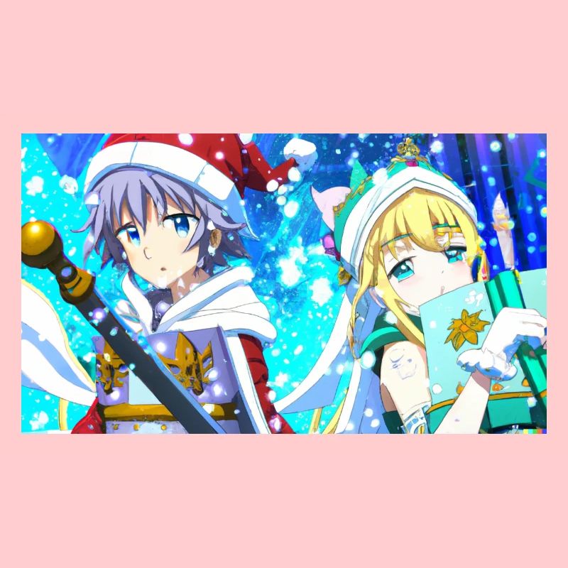 Noël dans le style anime Isekai.