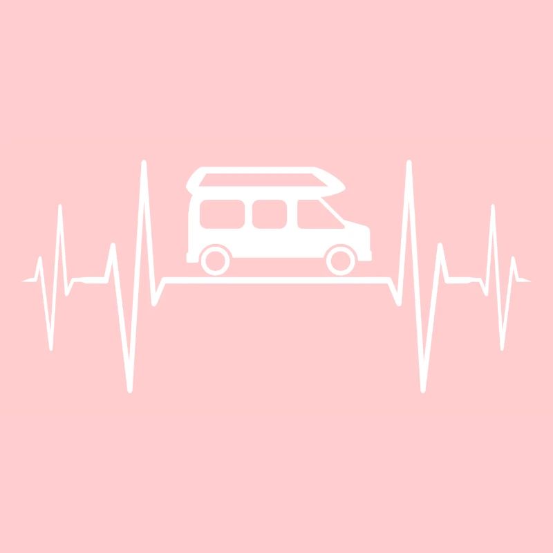 Camper Campervan Van Herzschlag EKG Bus Camping