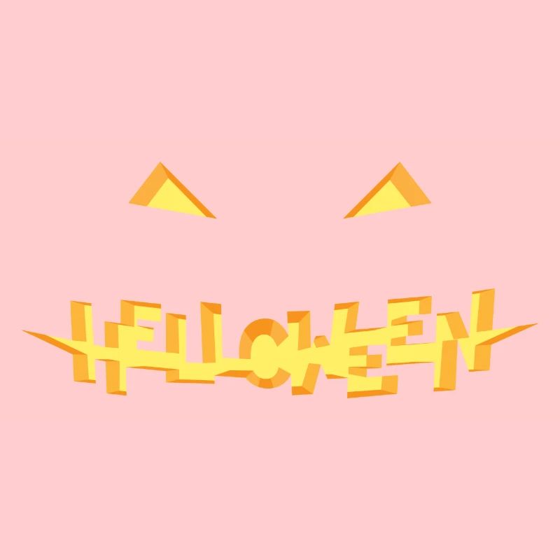 Helloween Pumpkin Type Face