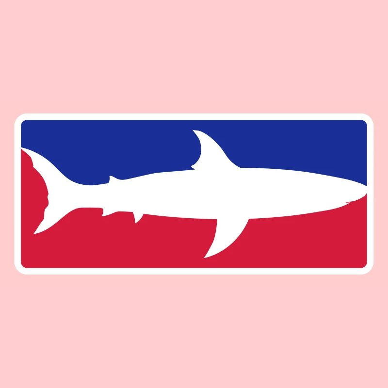 red blue sport shark button frame shield black sc