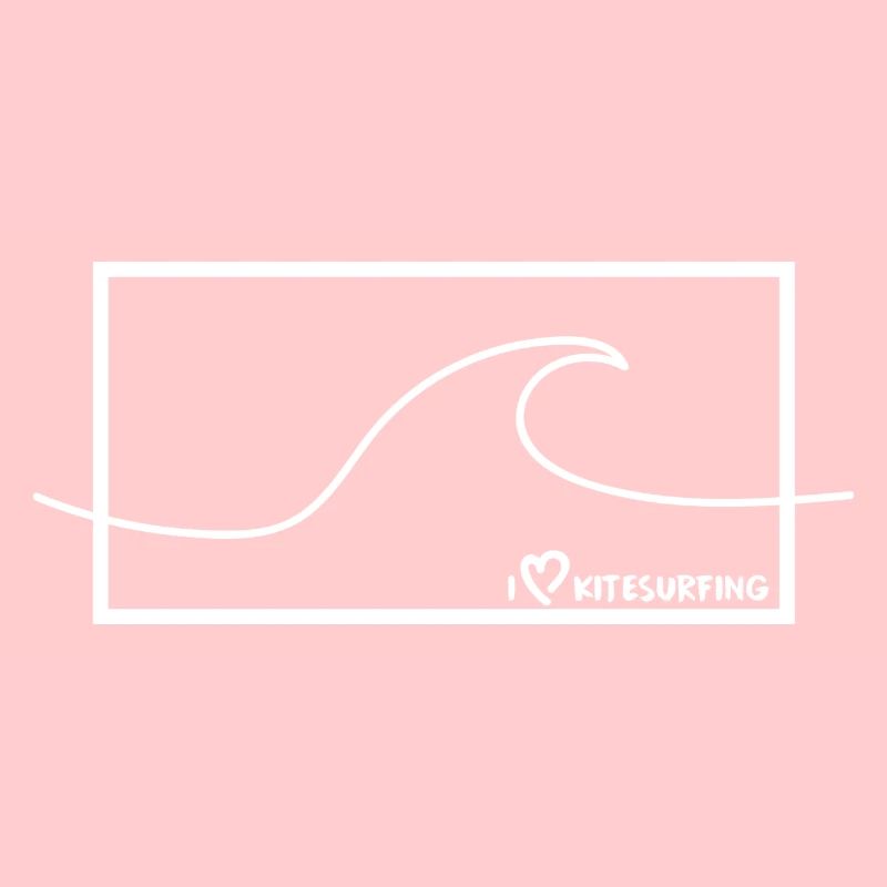 J'aime le kitesurf blanc