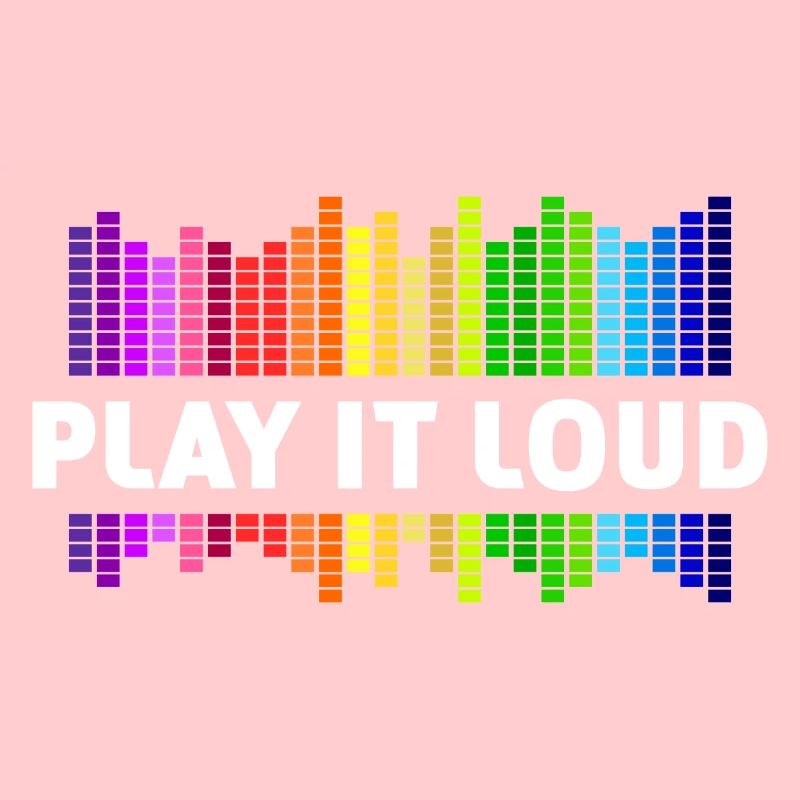Play it loud Equalizer Musik Regenbogen bunt Disko