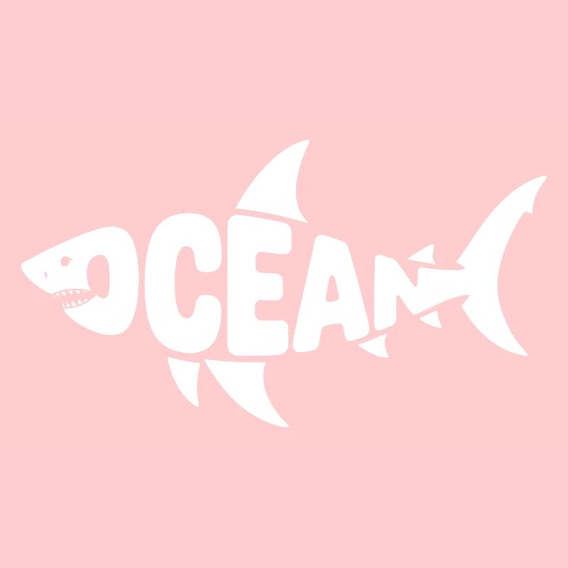 Ocean - Cool Shark Ocean Logo