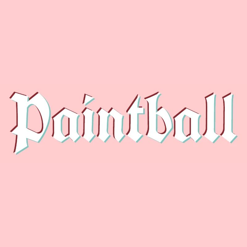Logo de paintball rustique avec effet de distorsion 3d