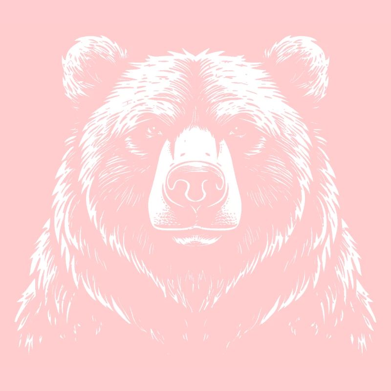 Realistic brown bear illustration design