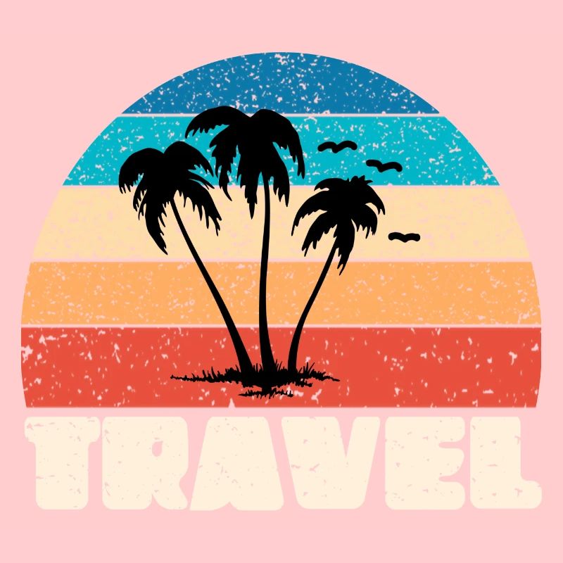 Reise Sunset in vintage Palme