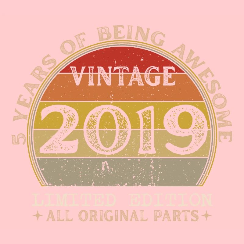 Né en 2019 - Vintage 2019 Anniversaire Rétro