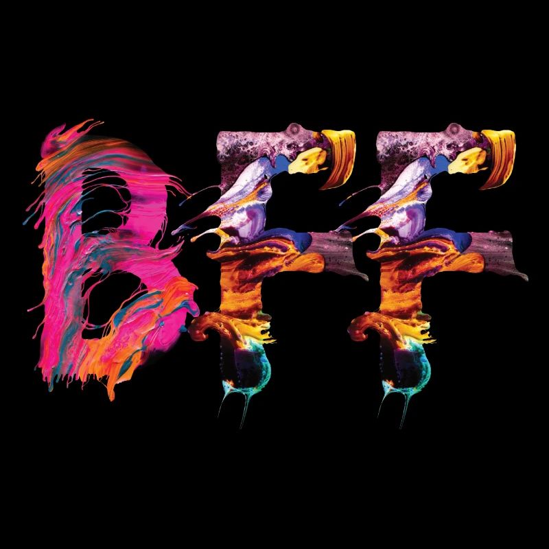 BFF, Best friends forever, abstract, font,colorful